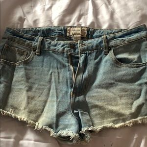 F21 cut denim shorts size 28, size 7 in women